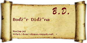 Boér Diána névjegykártya